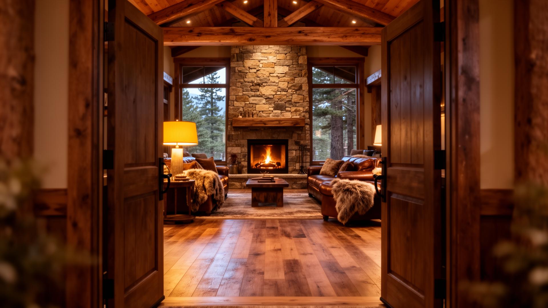 Mountain cabin interior in Flagstaff